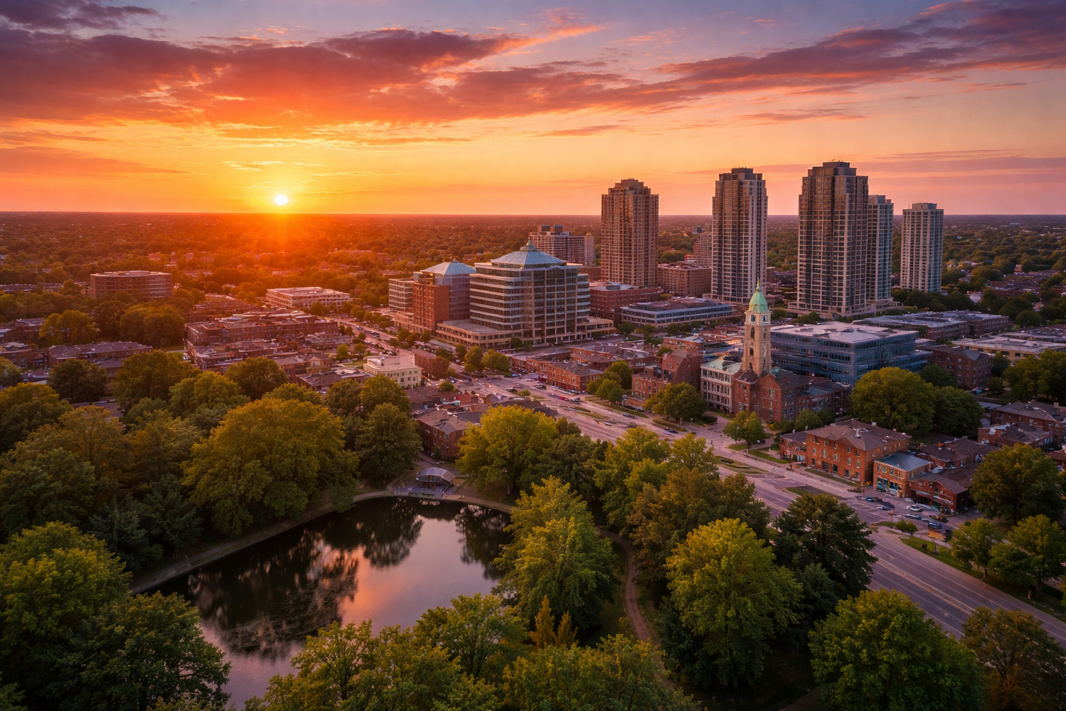 Brampton city skyline