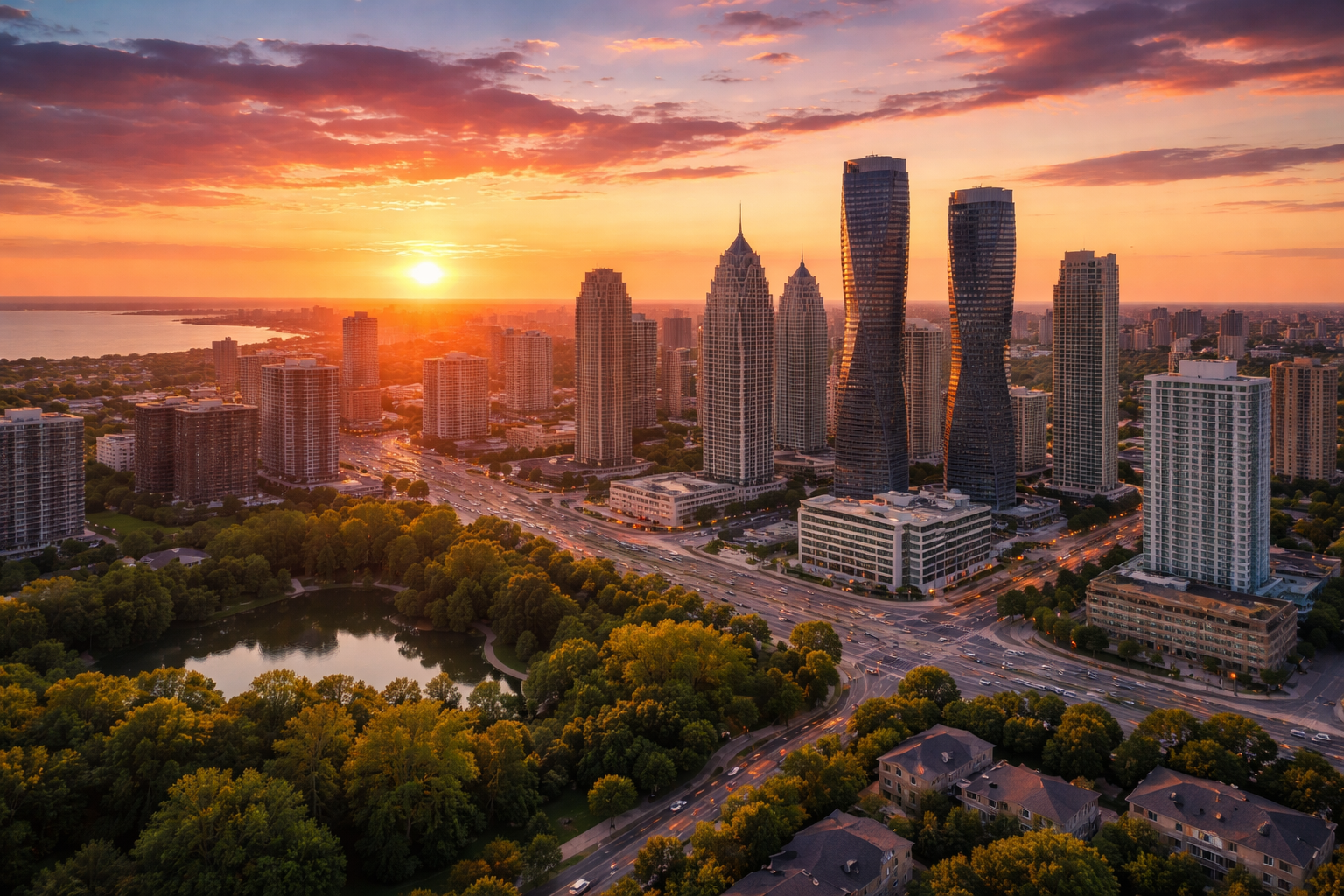 Mississauga skyline and cityscape